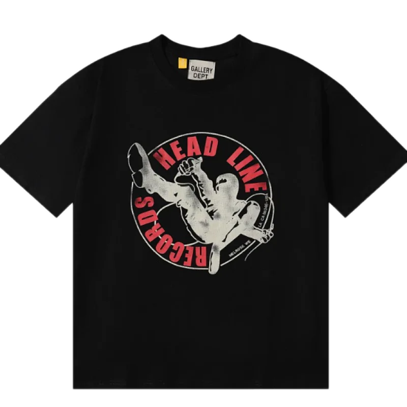 Gallery Dept Head Line Records Tee Black